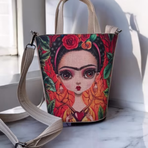 FRİDA KAHLO FİGÜRLÜ KOVA MODEL ÇANTA